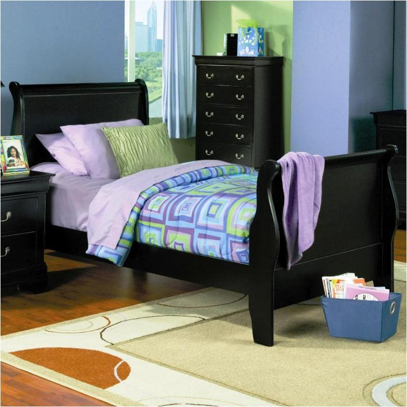 Coaster Louis Philippe Black Full Sleigh Bed