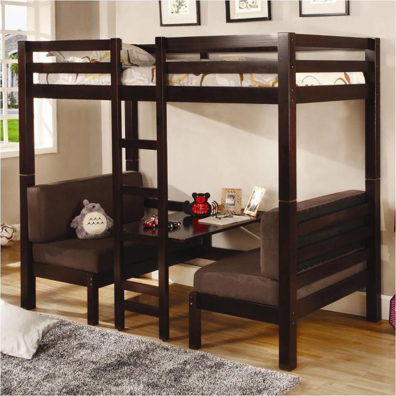 家具 Convertible twin/double beds 460263b1 Coaster Furniture Joaquin Twin Convertible Loft Bed