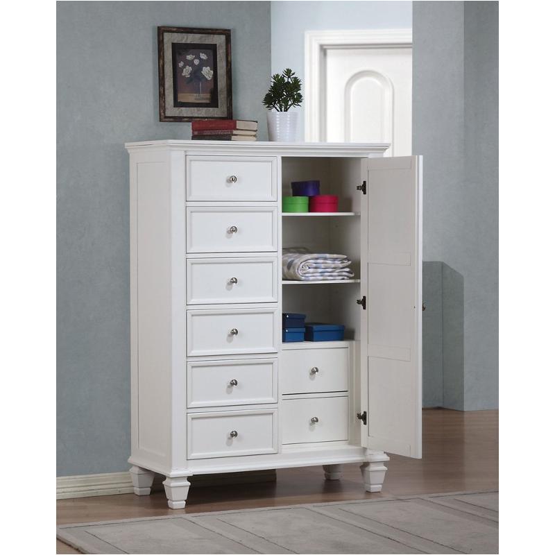 201308 Coaster Furniture Sandy Beach - White Bedroom Furniture Chest