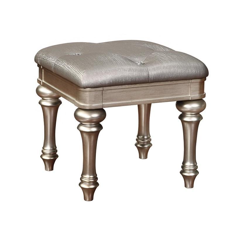 204189 Coaster Furniture Bling Game, Silver Orchid Vanity Stool