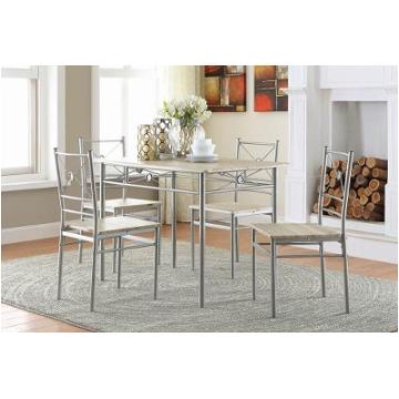 coaster 4147 damen natural and white dining table