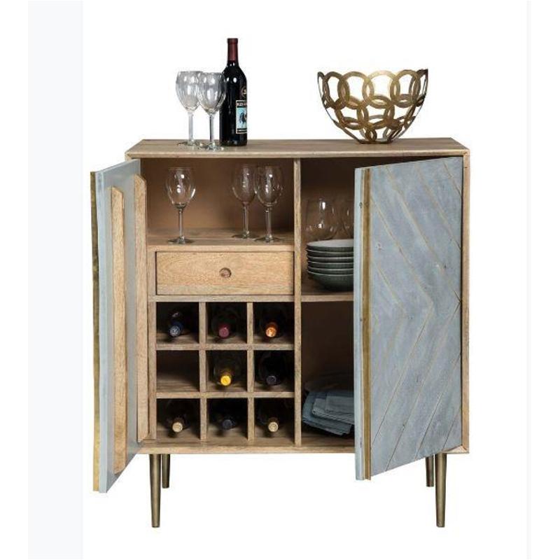 espresso buffet with wine rack