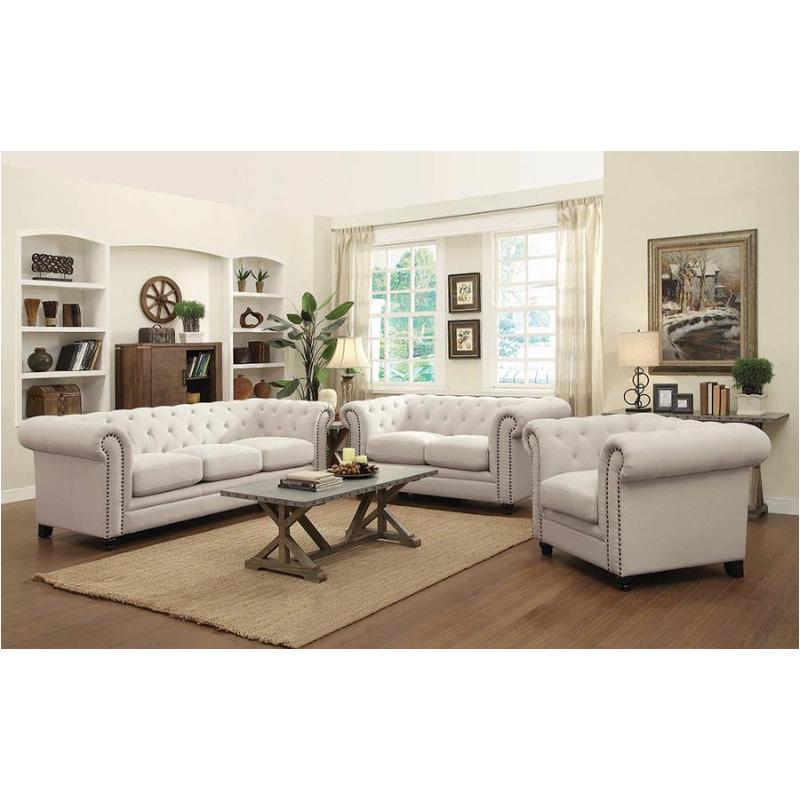 504555 Coaster Furniture Roy - Oatmeal Living Room Furniture Loveseat