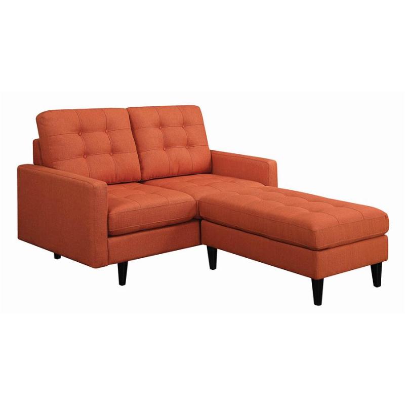 505372 Coaster Furniture Kesson - Orange Living Room Furniture Loveseat