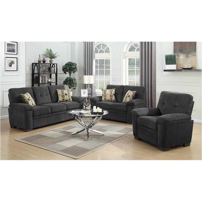 506584 Coaster Furniture Fairbairn, Charcoal Living Room Sofa
