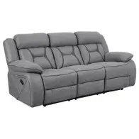 チョココロネ　Ｃスパングレー 602261 Coaster Furniture Houston - Grey Motion Sofa