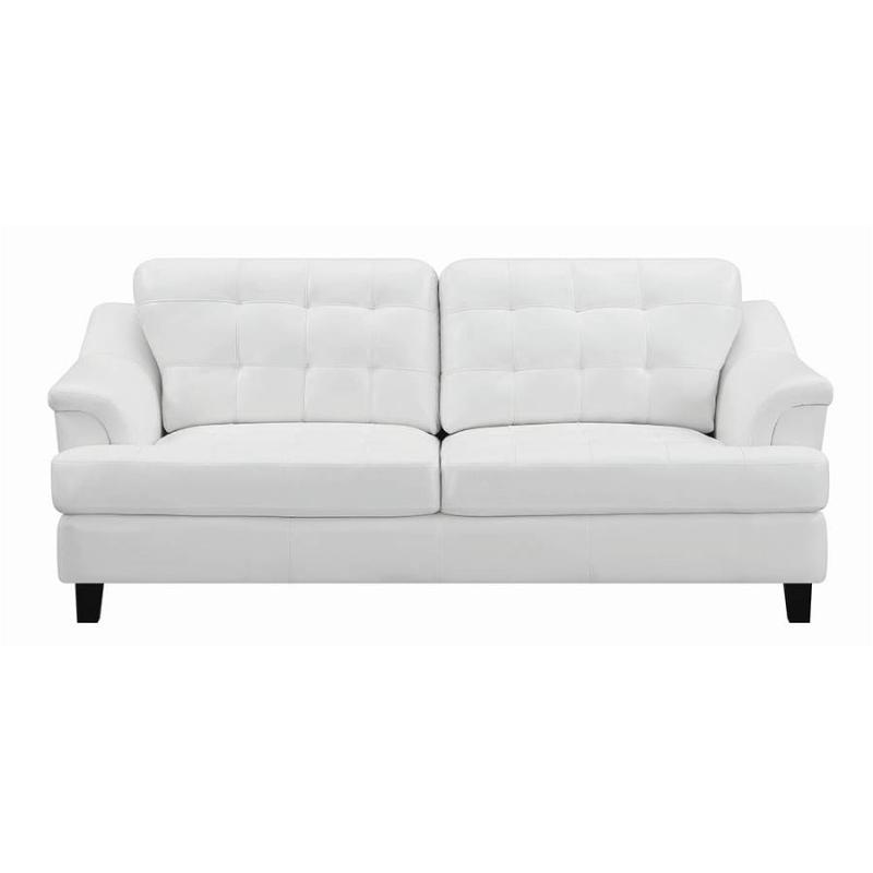 508634 Coaster Furniture Freeport White Sofa
