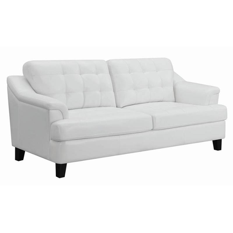 508634 Coaster Furniture Freeport White Sofa