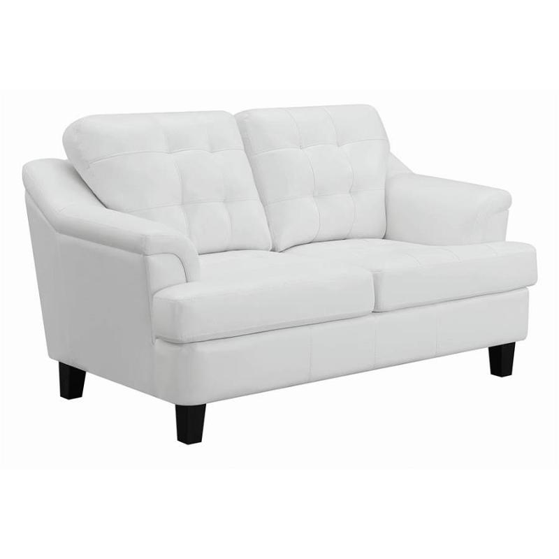 508635 Coaster Furniture Freeport White Loveseat