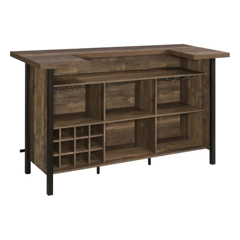182104 Coaster Furniture Bar Unit Rustic Oak