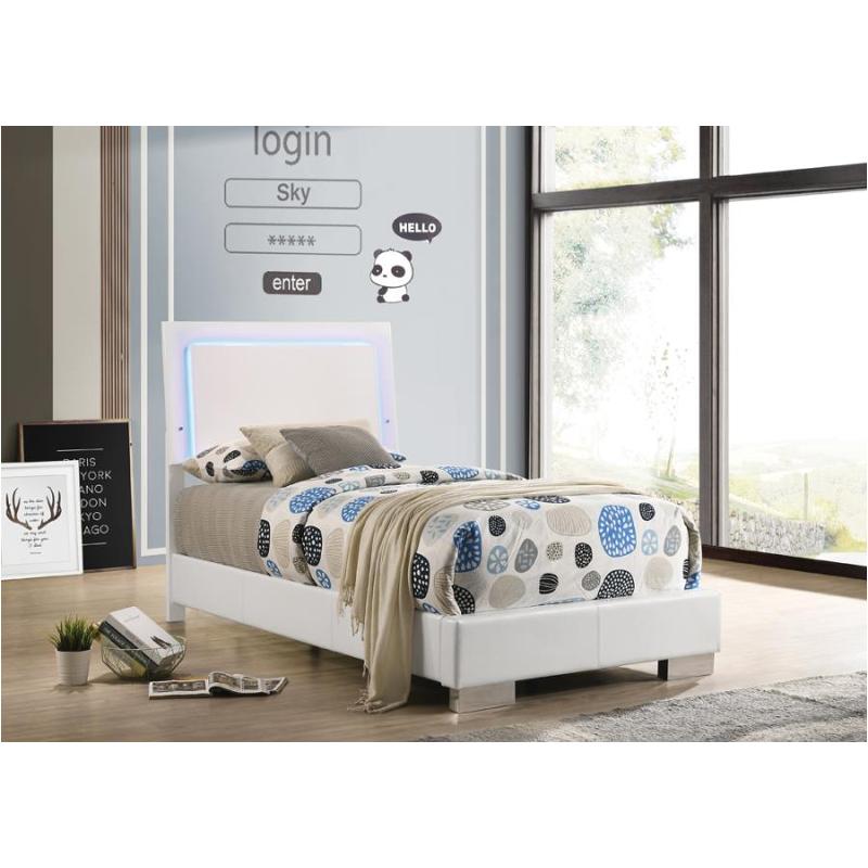 203500t Coaster Furniture Felicity Twin Bed Glossy White