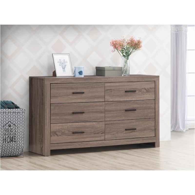 207043 Coaster Furniture Brantford - Barrel Oak Bedroom Furniture Dresser