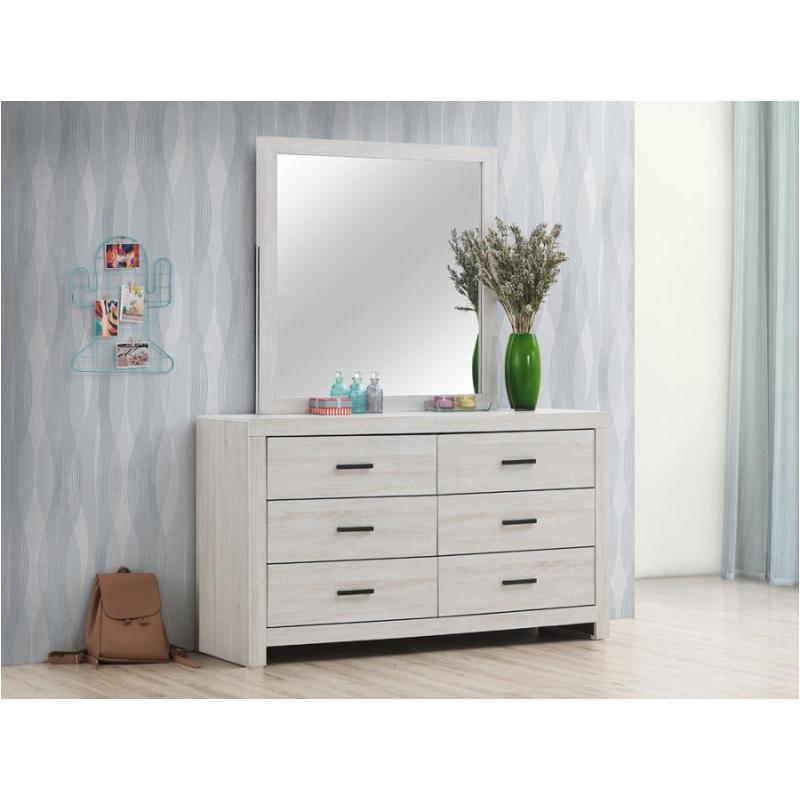 207054 Coaster Furniture Mirror - Coastal White