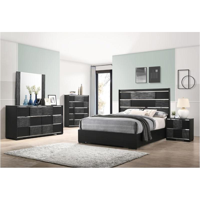 207101ke Coaster Furniture Eastern King Bed - Black