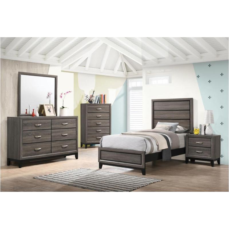 212421t Coaster Furniture Watson Twin Bed - Grey Oak
