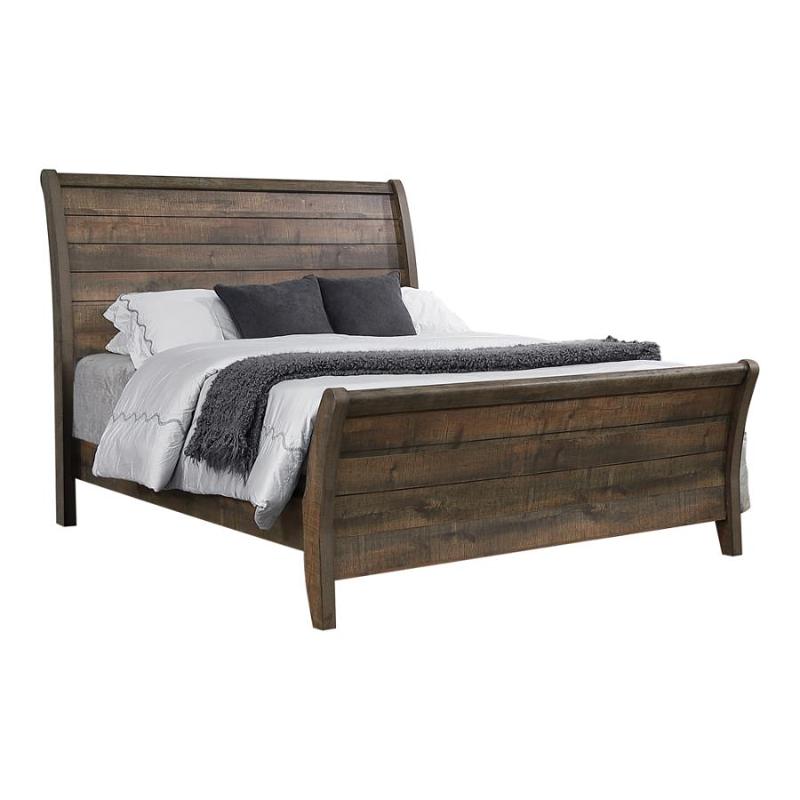 222961ke Coaster Furniture Eastern King Bed - Weathered Oak