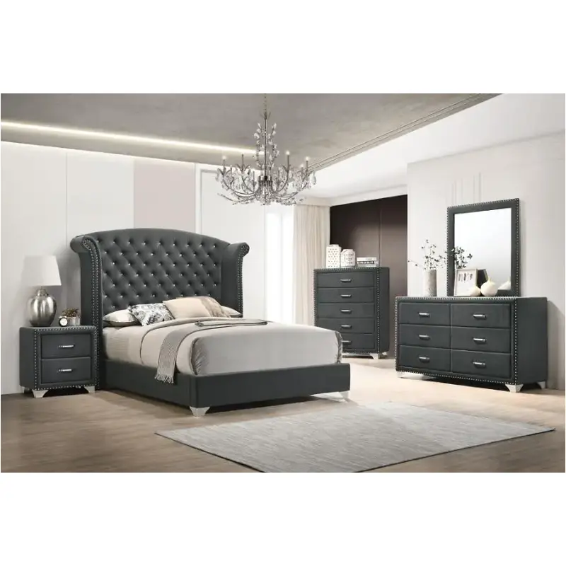 Melody 6-Drawer Upholstered Dresser Grey | Coaster Melody 6-Drawer Upholstered Dresser Grey | Coaster