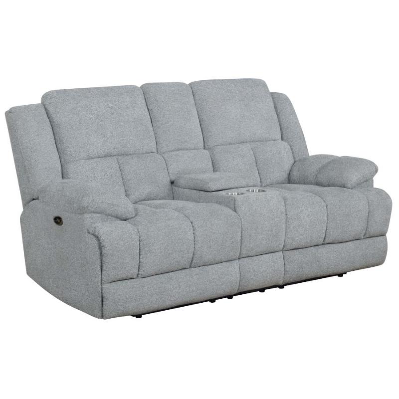 602562p Coaster Furniture Waterbury Power Loveseat Grey