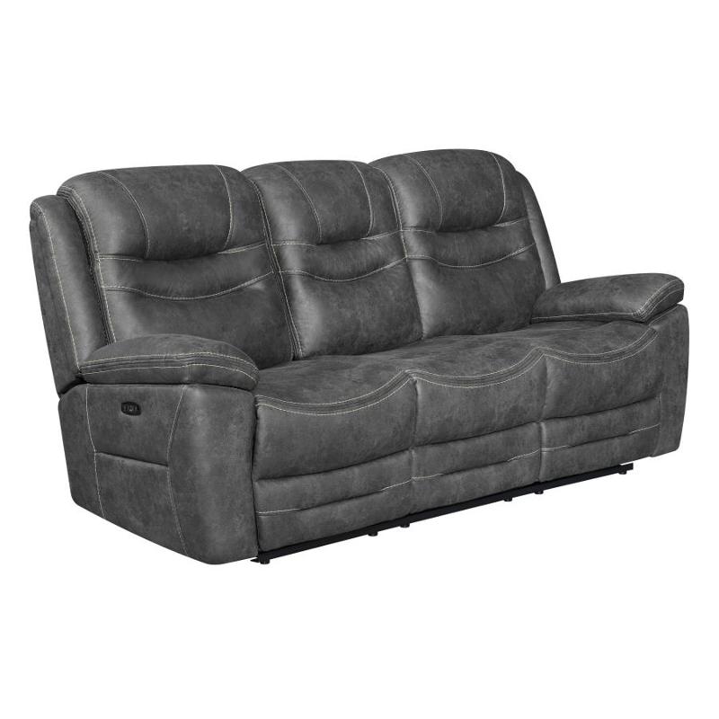 603341pp Coaster Furniture Hemer Power Sofa Dark Grey