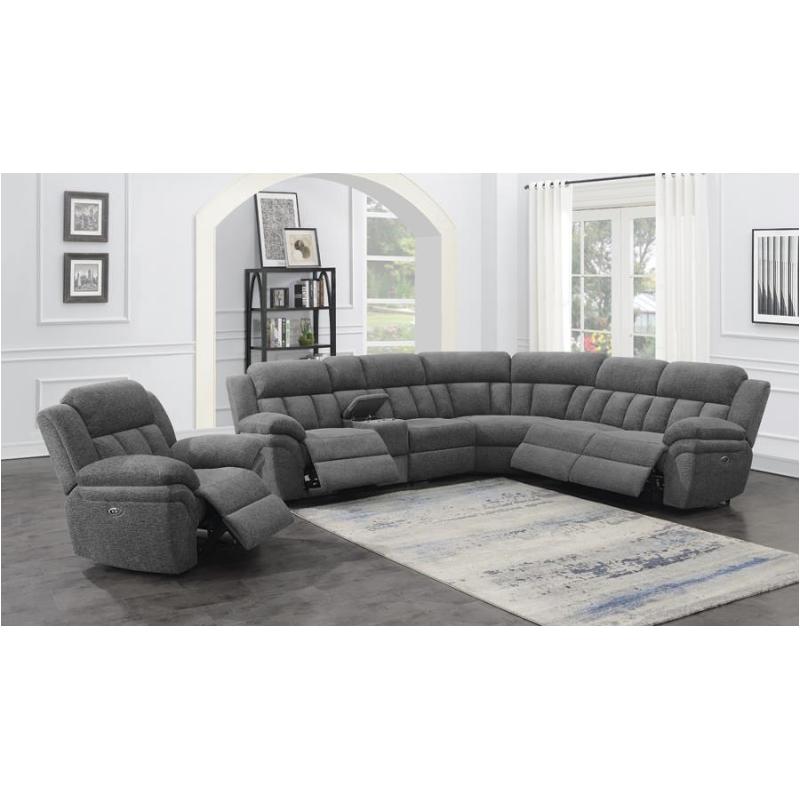 609540p Coaster Furniture 6 Pc Power Sectional Charcoal
