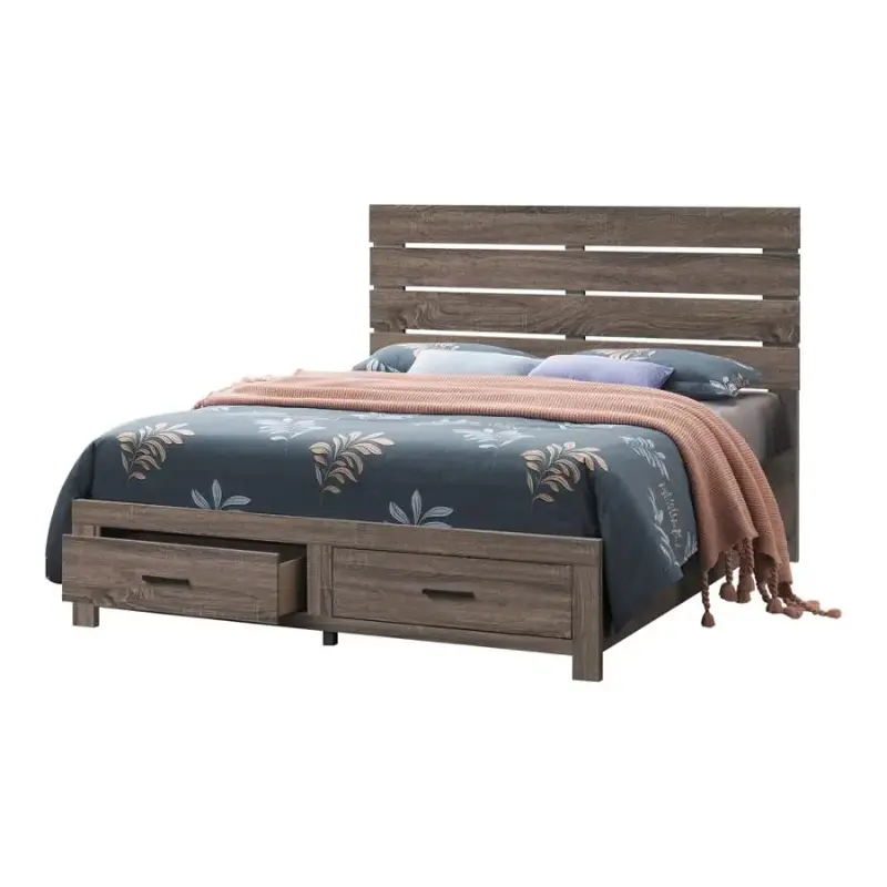 207040qb1 Coaster Furniture Brantford - Barrel Oak Bedroom Furniture Bed