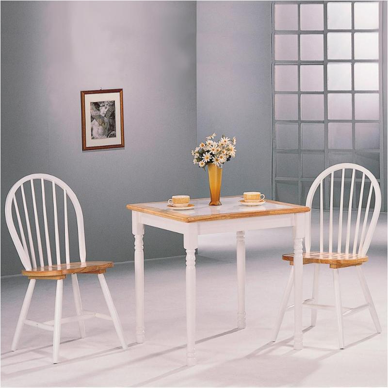 coaster company natural and white dining table