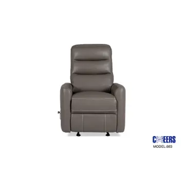 K883m-l1-1ks-3010109 Manwah Limited K883m - Bentley Gray Living Room Furniture Recliner