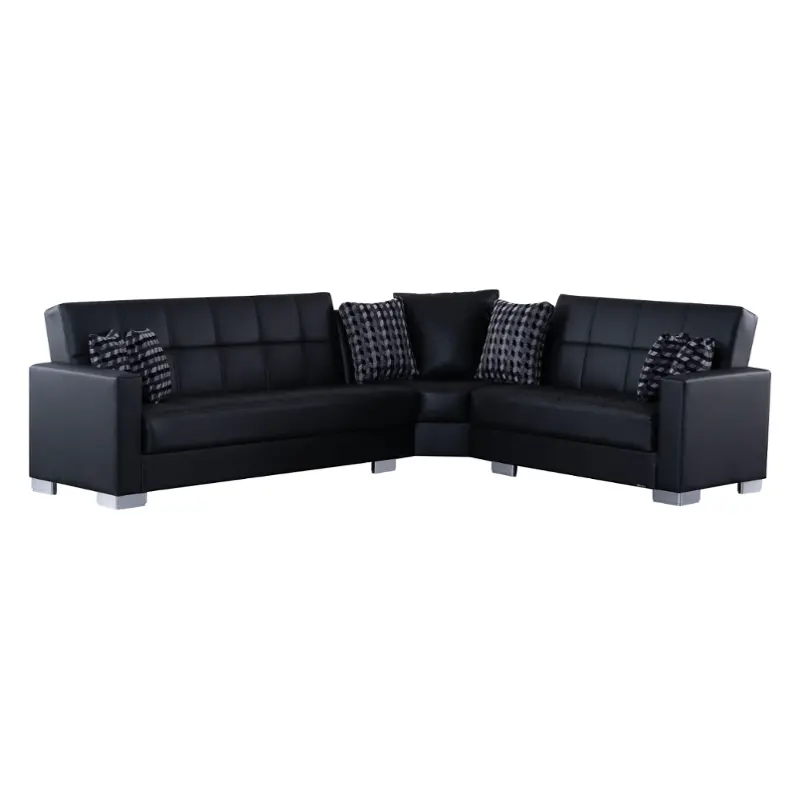 Sectional - Black Pu