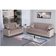 Living Room Set - Beige With Cream Pu
