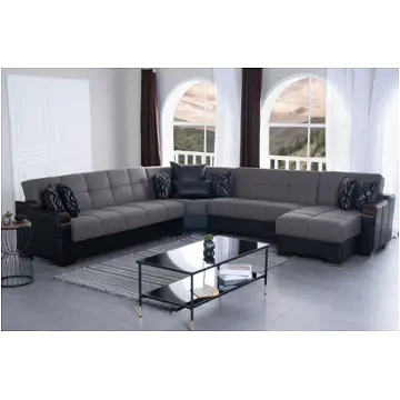 Uptown-26-916-4p-sectional Kilim Furniture Uptown - Gray Living Room Furniture