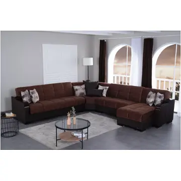 Uptown-27-623-4p-sectional Kilim Furniture Uptown - Brown Living Room Furniture