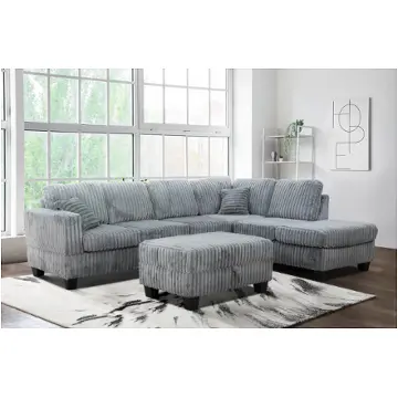 Vega-grey-8143615-sectional Bella Furniture Vega - Gray Living Room Furniture