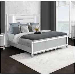 52648q-hb Bella Furniture Calipso - Silver Bedroom Furniture Headboard
