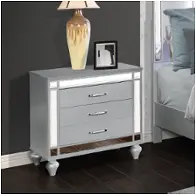 52648-ns Bella Furniture Calipso - Silver Bedroom Furniture Nightstand