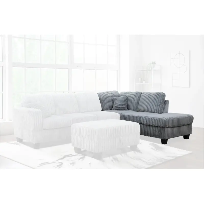 8143615-a Bella Furniture Vega - Gray Living Room Furniture Sectional