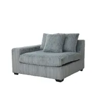 8144615-a Bella Furniture Atlas - Grey Living Room Furniture Sectional