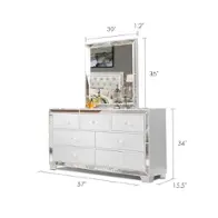 52636-dr Bella Furniture Nella - White Bedroom Furniture Dresser