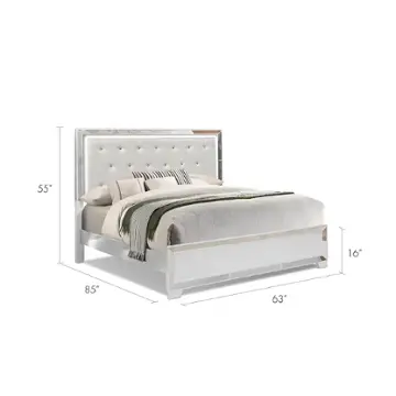 52636q Bella Furniture Nella - White Bedroom Furniture Bed