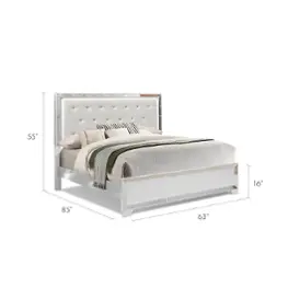52636q Bella Furniture Nella - White Bedroom Furniture Bed