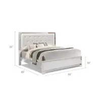 52636q Bella Furniture Nella - White Bedroom Furniture Bed