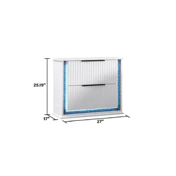 52720-ns Bella Furniture Pallas - White Bedroom Furniture Nightstand