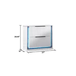 52720-ns Bella Furniture Pallas - White Bedroom Furniture Nightstand