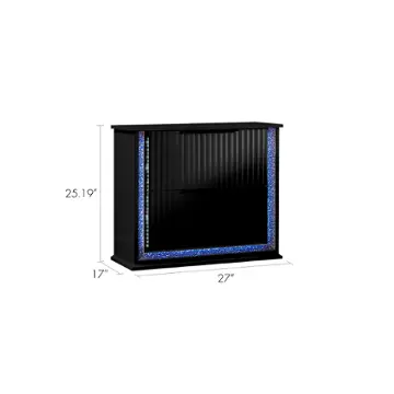 52721-ns Bella Furniture Pallas - Black Bedroom Furniture Nightstand