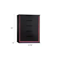 52721-ch Bella Furniture Pallas - Black Bedroom Furniture Chest