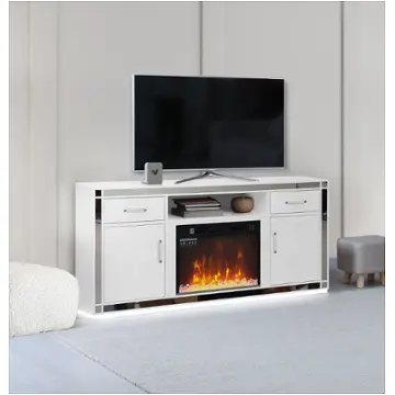 Sp-calipso-wh-1a Bella Furniture Calipso - White Home Entertainment Furniture Fireplace