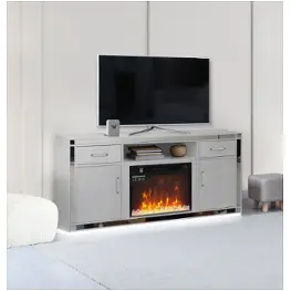 Sp-calipso-slv-1a Bella Furniture Calipso - Silver Home Entertainment Furniture Fireplace
