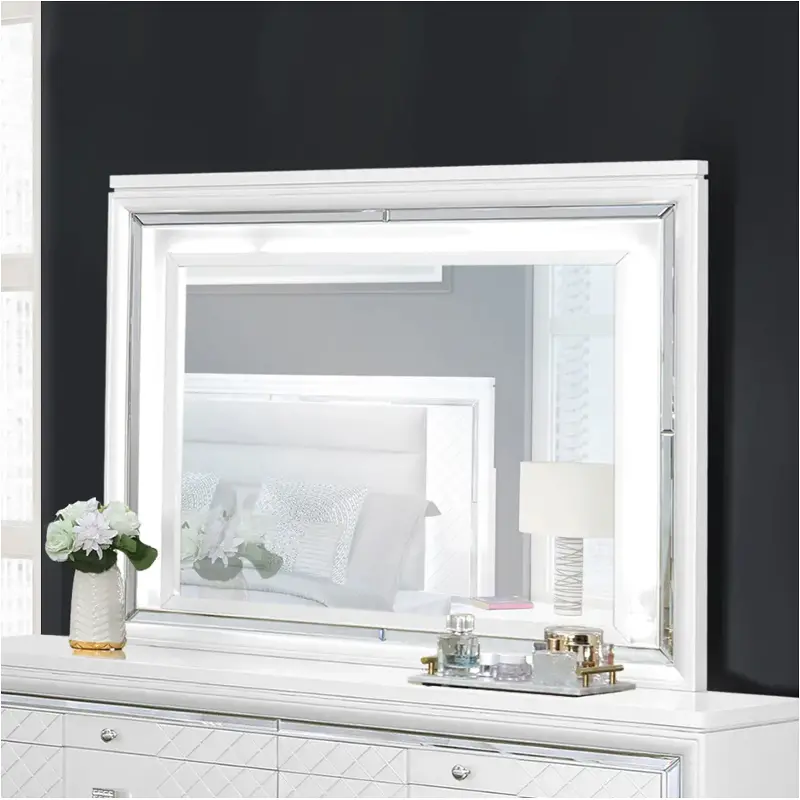 52685-mr Bella Furniture Carlyle - White Bedroom Furniture Mirror