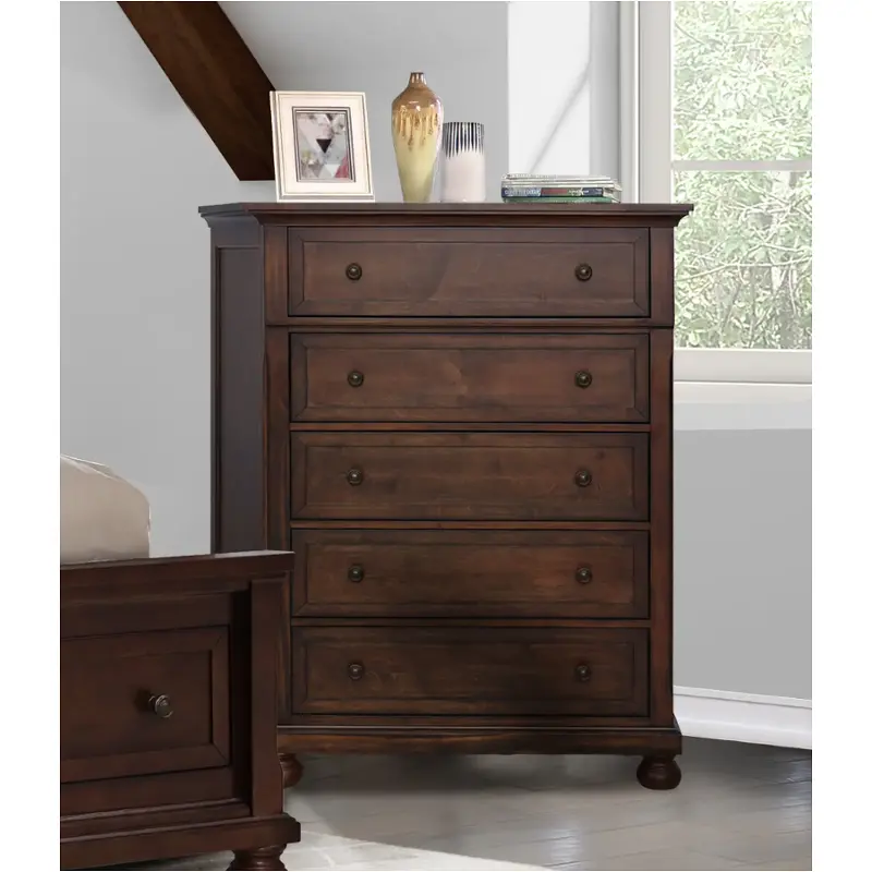 52738-ch Bella Furniture Verona - Cherry Bedroom Furniture Chest