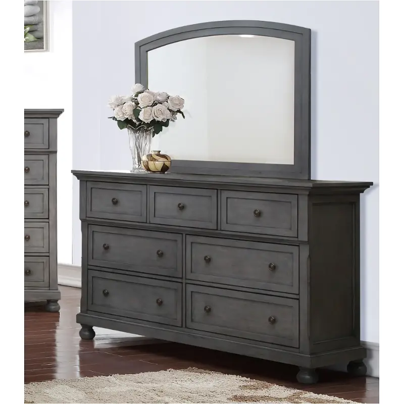 52736-dr Bella Furniture Verona - Grey Bedroom Furniture Dresser