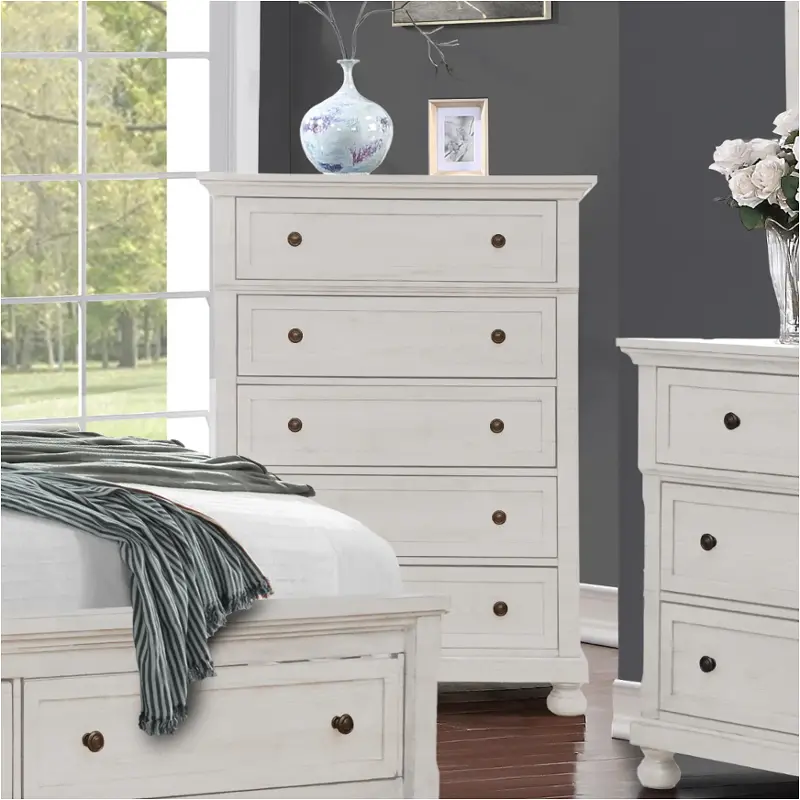 52739-ch Bella Furniture Verona - White Bedroom Furniture Chest